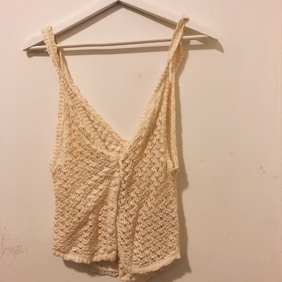 Urban Oufitters knit cream top - Picture 2 of 2